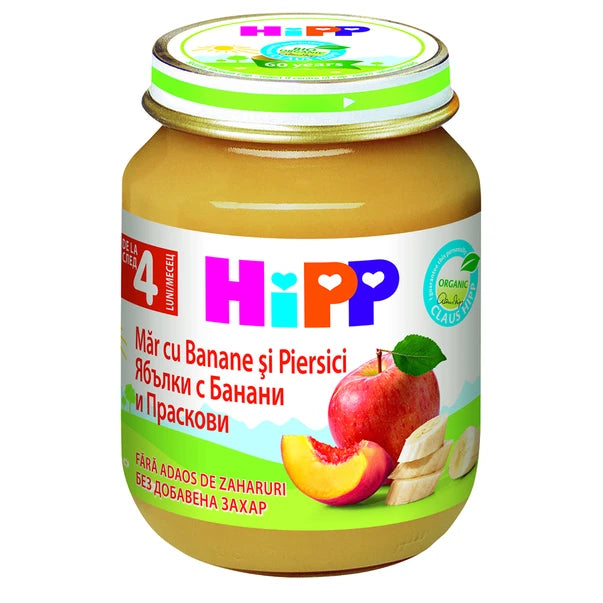 Hipp 4283 Фруктовое пюре Бананы, персики, яблоки (4 месяца) 125g