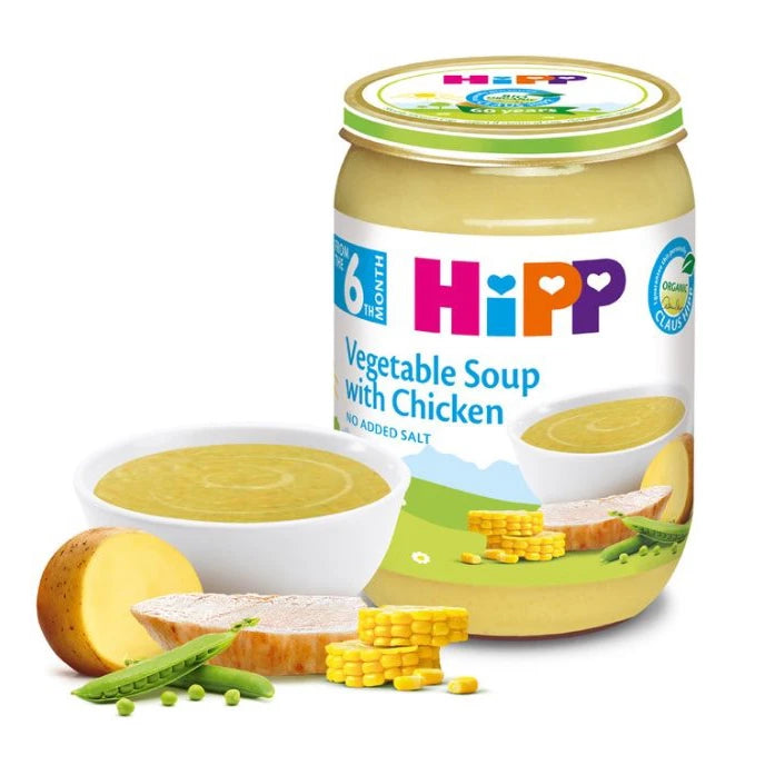 Hipp 7973 Пюре-суп из овощей с курицей (6 месяцев) 190g