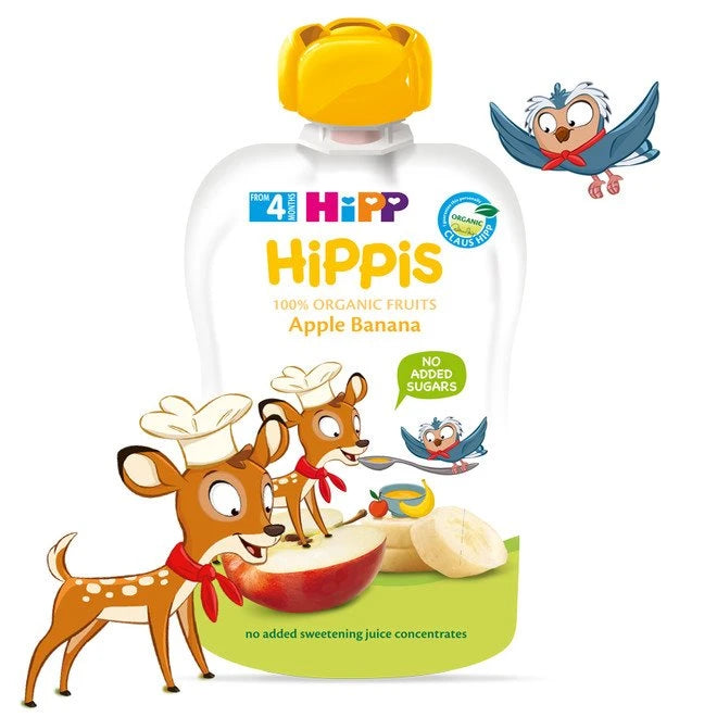 Hipp 8572 Surpriză din fructe măr, pară (4 luni) 100g (TVA=20%)