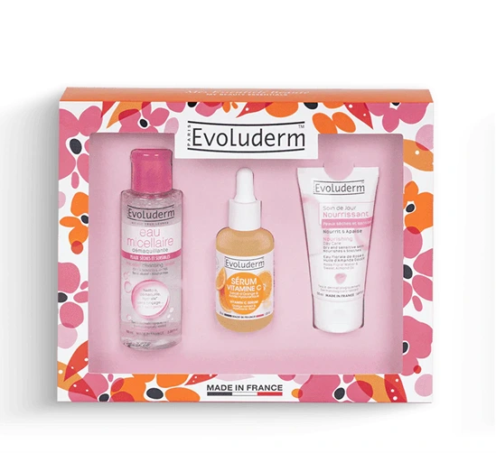 Evoluderm Set Vit. C (Apă micelară, Ser, Cremă pentru față)
