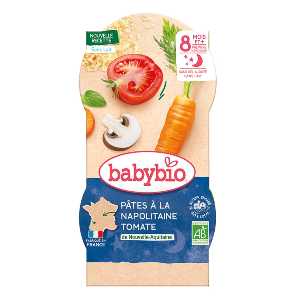 Babybio Пюре с пастой по-неаполитански и томатами (8+) 2x200g