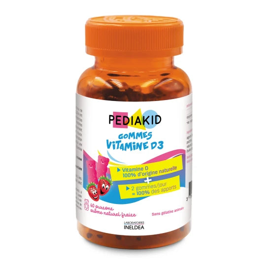 INELDEA PEDIAKID Витамин D3 жевательные мишки N60