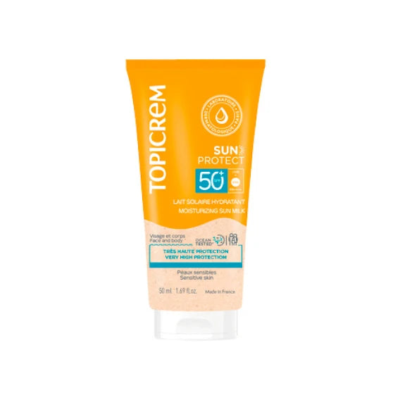 Topicrem Lăptișor hidratant cu protecție solară SPF 50+ pentru față și corp, 50ml