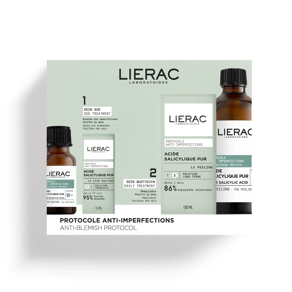 LIERAC Protocol Set Anti Imperfections локальное лечение (15ml) + пилинг (100ml)