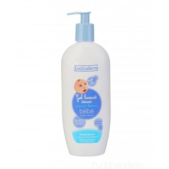 Evoluderm Gel de curățare pentru corp și păr, pentru copii  0+,  500ml (9135)