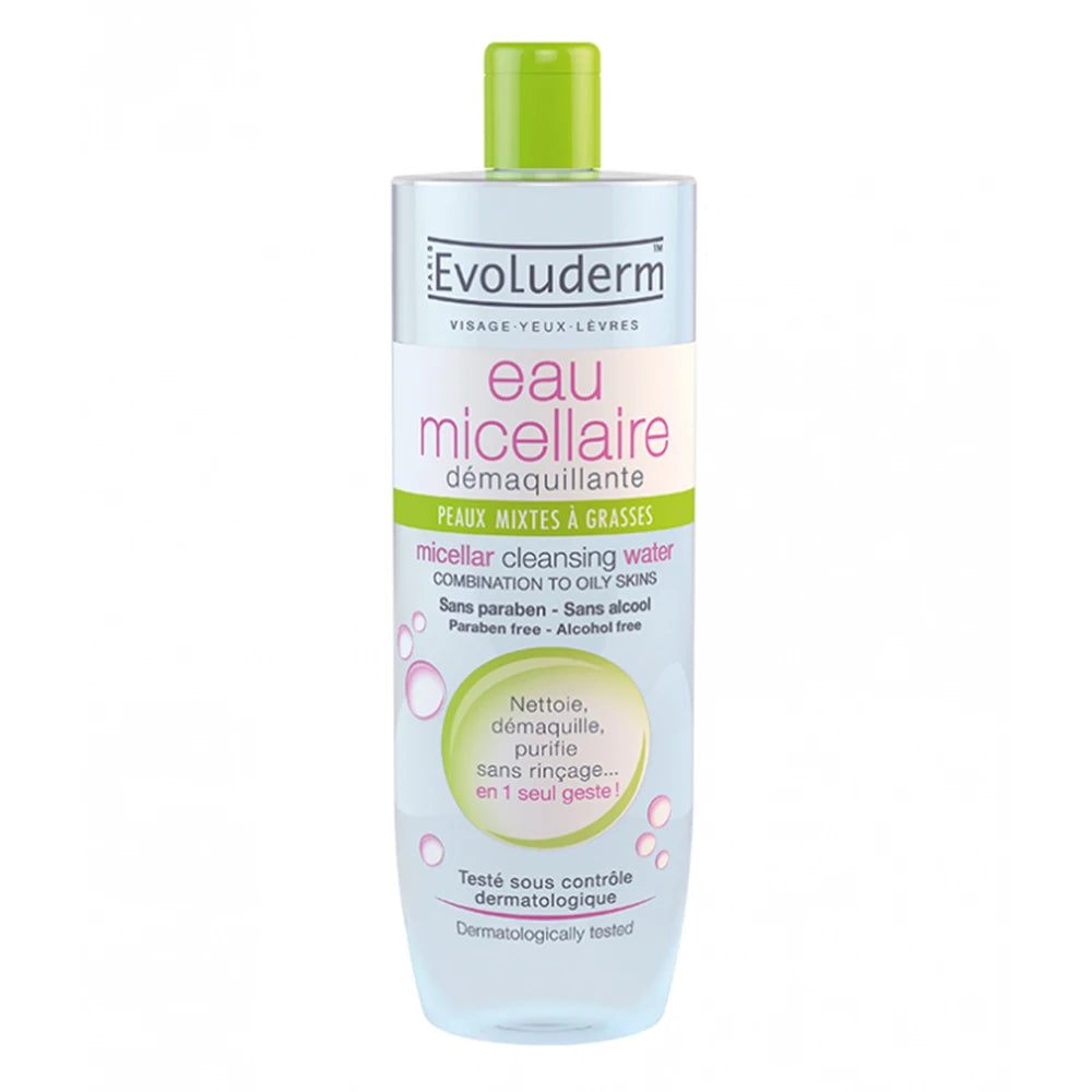 Evoluderm Мицеллярная вода для снятия макияжа для жирной кожи 500ml (15250)