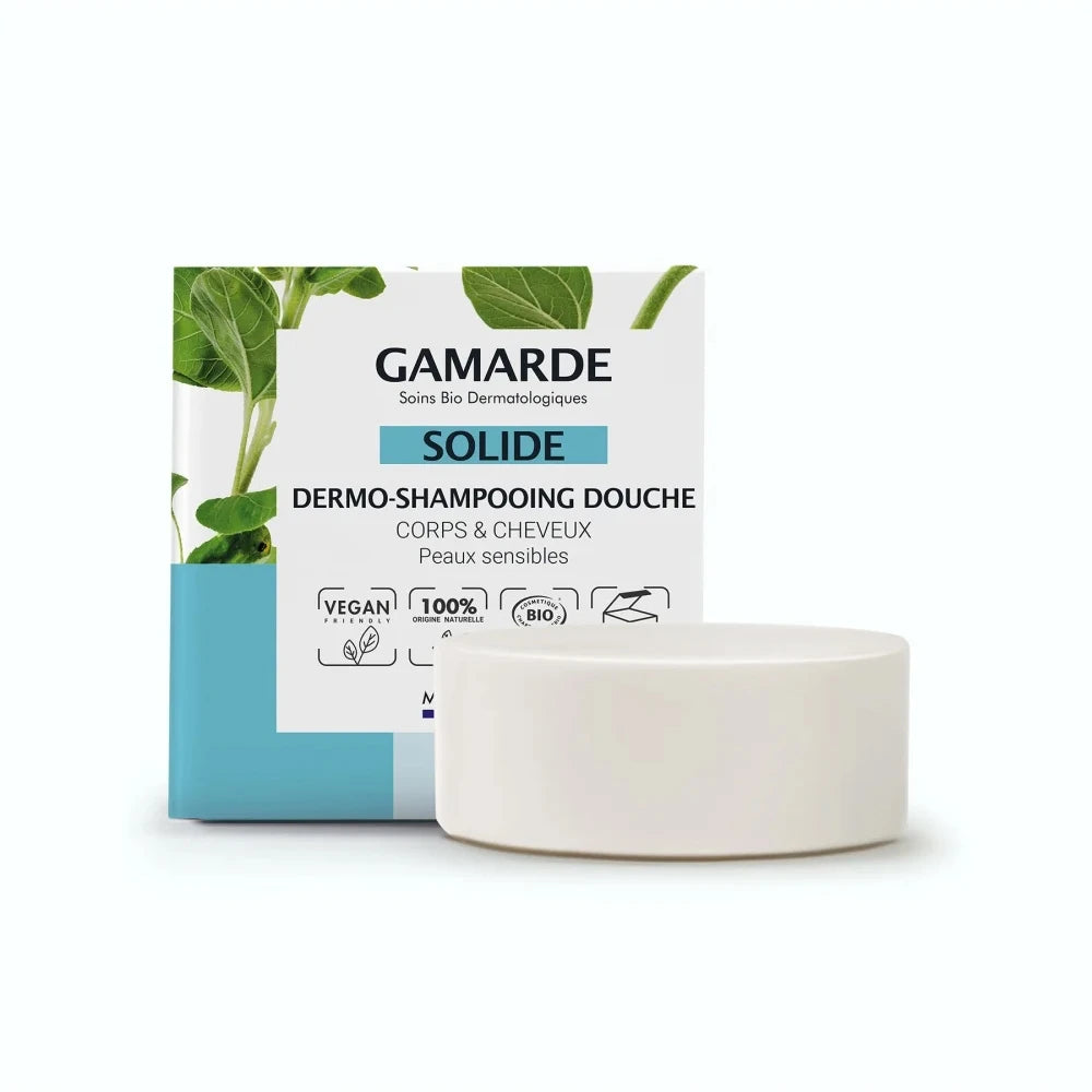 GAMARDE Dermo Sampon și del de duș solid pentru păr și corp, 109ml (G123)