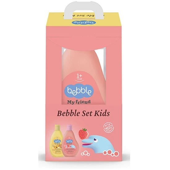 Bebble Набор Kids Шампунь и гель для душа для детей Банан 250ml+Шампунь и гель для душа для детей Клубника