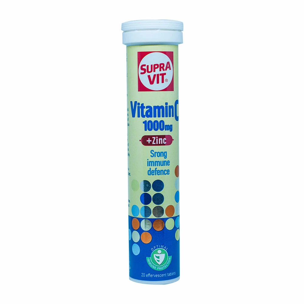 SupraVit Vitamina C 1000mg + Zinc cu gust de port. tab.efferv. N20