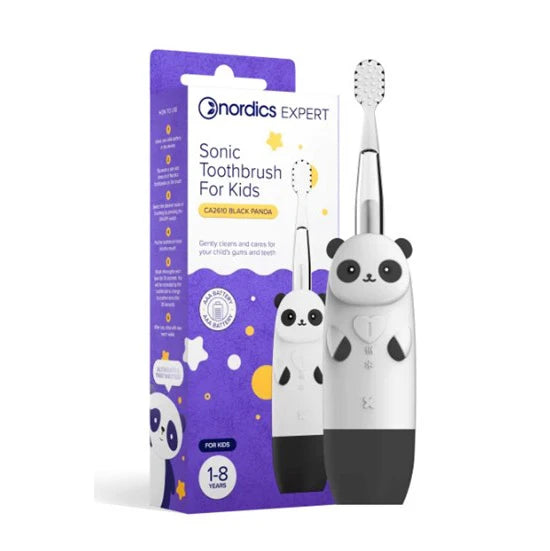 Nordics Kids sonic Periuță electrică de dinti pentru copii neagră
