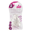 NIP Standard Tetina silicon anatomică, anti-colic, mărimea 2, (6+ luni) flux S N2