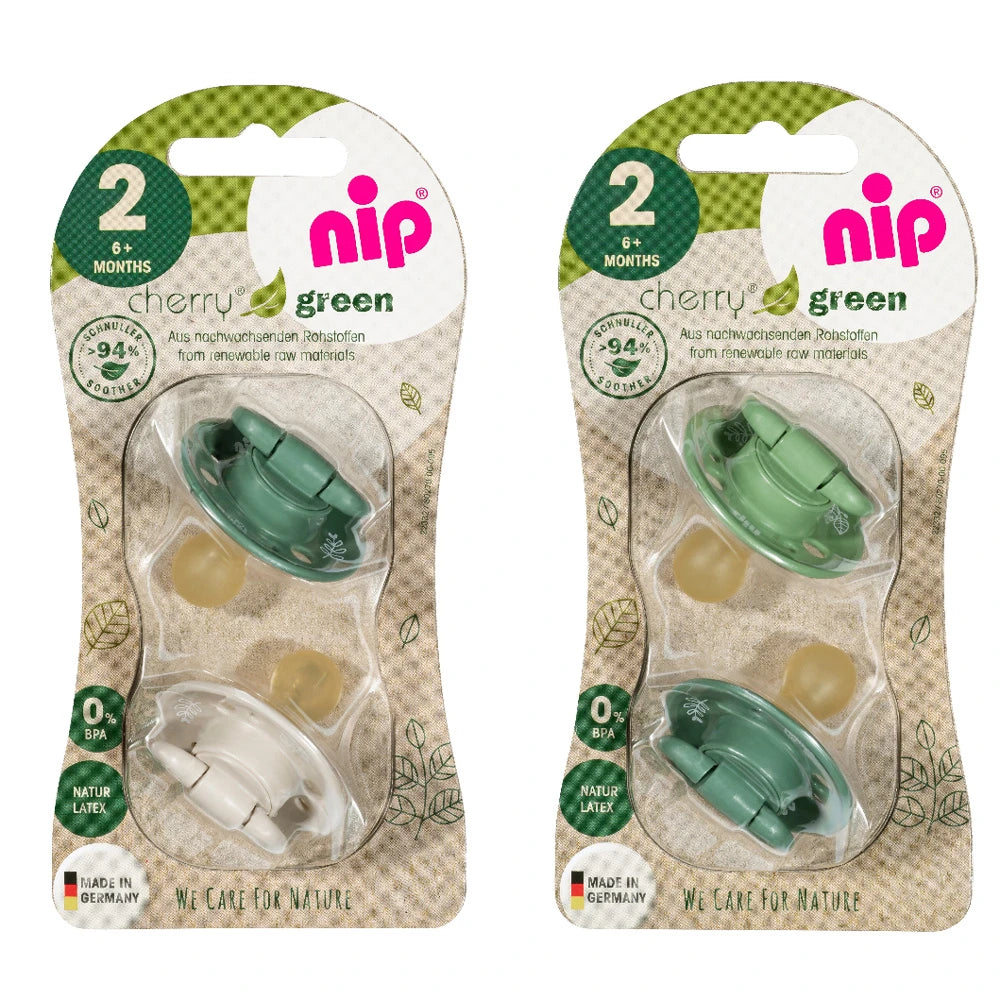 NIP Cherry Green B Suzetă latex, mărimea 2 (6+luni) N2
