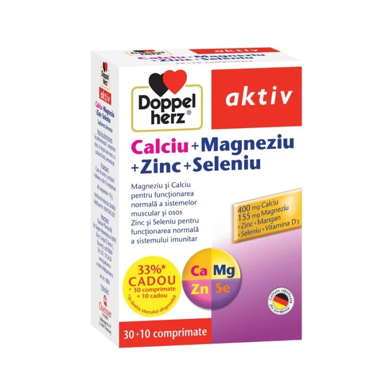 Doppelherz Ca+Mg+Zn+Se табл. N30+10 в подарок