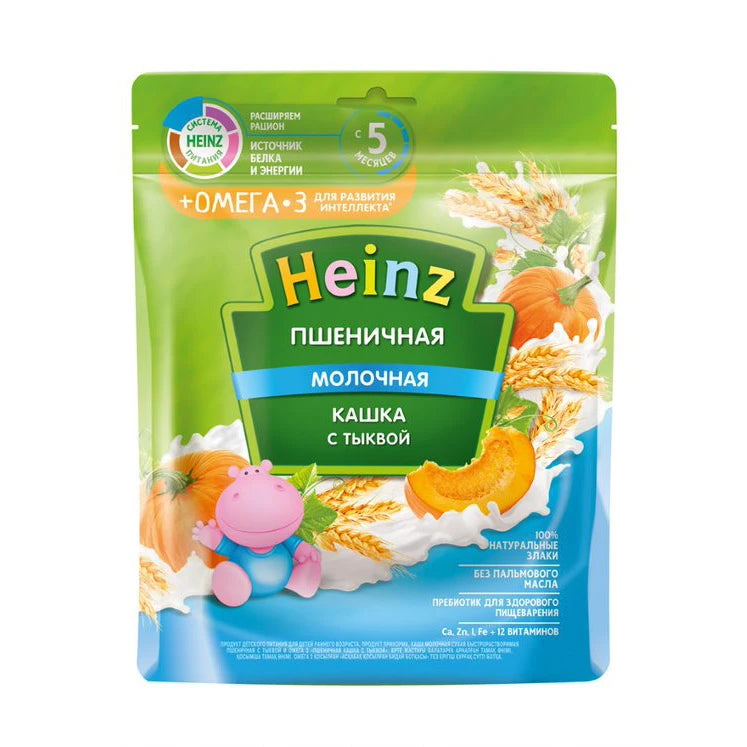Heinz Каша из пшеницы на молоке, Ом3 с тыквой 200g