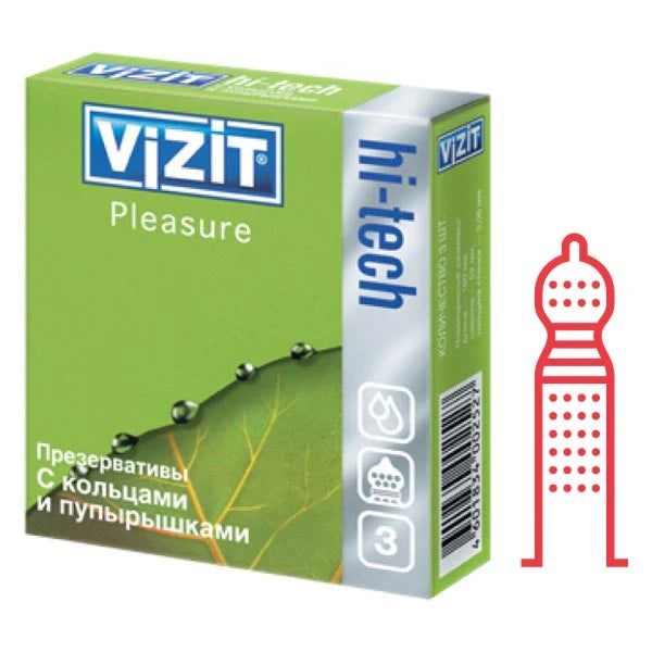 Prezervative VIZIT N3 "Hi-Tech" Pleasure