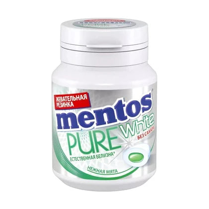 Mentos Gumă de mestecat Pure White Menta Gingasie 54g
