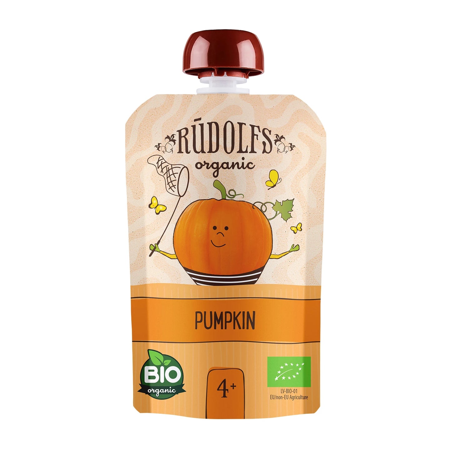 Rudolfs Organic Pouch Dovleac 90g (4+)