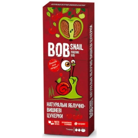 Bob Snail Dulciuri naturale măr,visina 30g