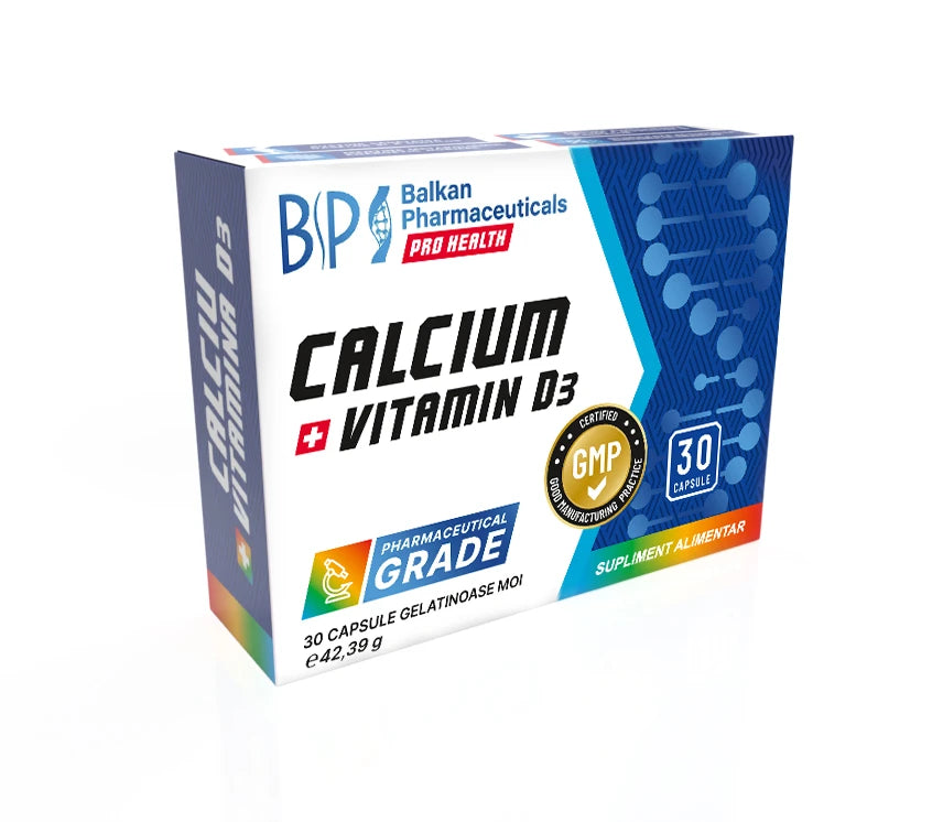 Calciu+vit.D3 (800mg+200UI) caps.gelat. N30 (BalkanPharm)