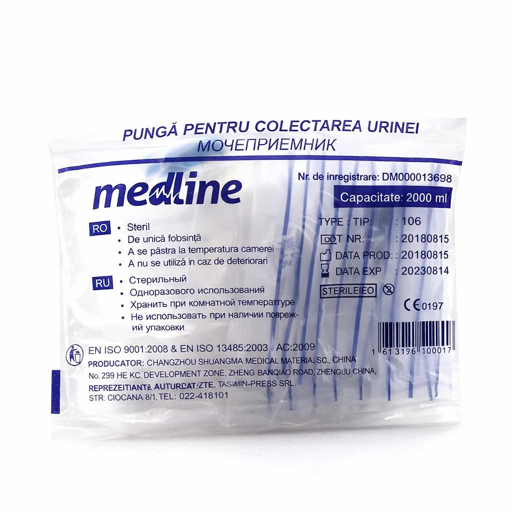 Pungă de colectare a urinei 2L Push-valve (Medline)