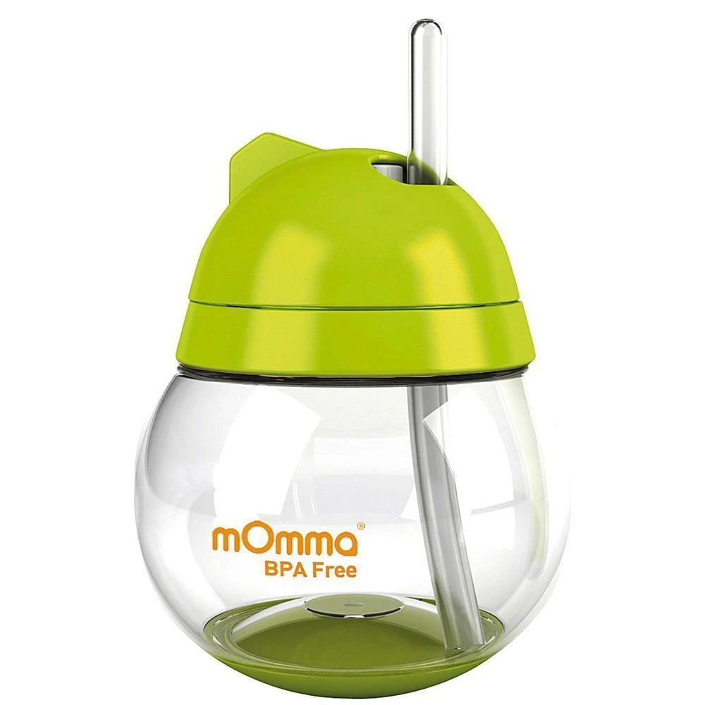 Lansinoh-mOmma Canuță cu pai, verde, 9+, 250ml (75321)