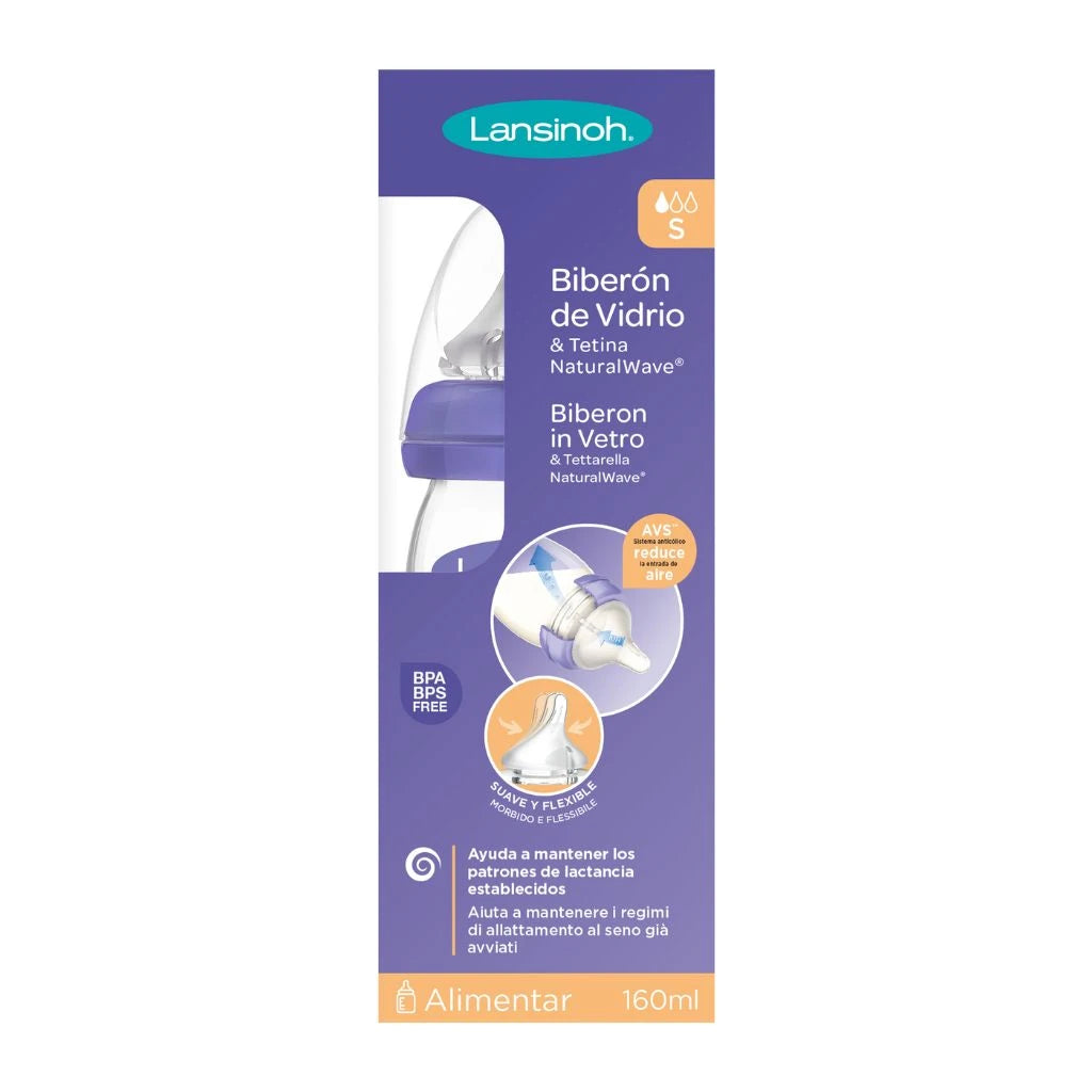 Lansinoh Бутылочка пластиковая, силиконовая соска, медленный поток, 0% BPA, 0+, 160ml (75820)
