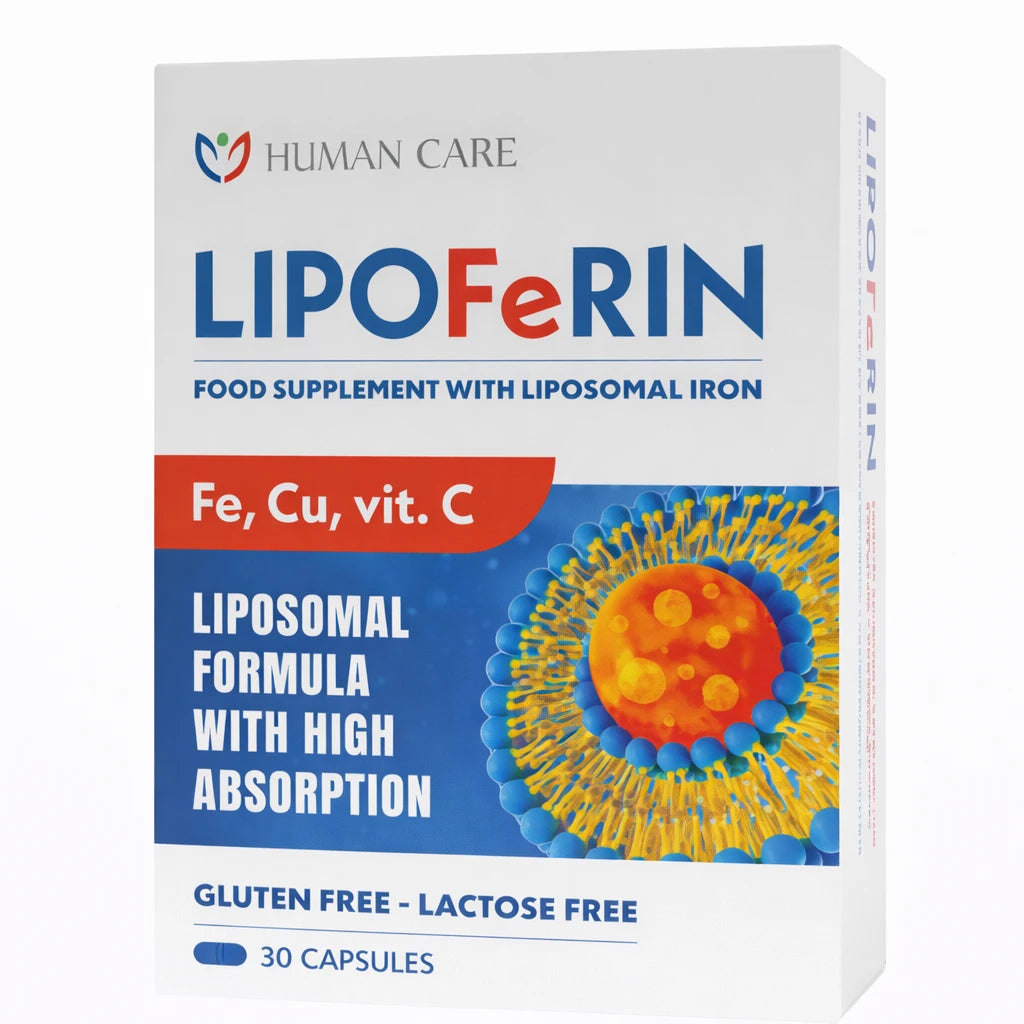 Lipoferin (Fe lipozomal , Cu, Vit C, B2) caps. N30