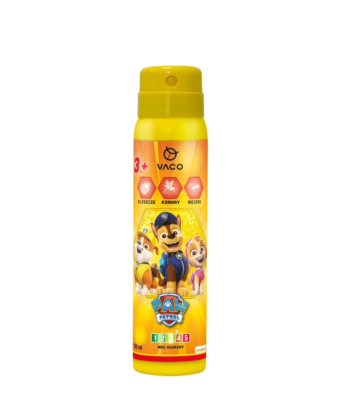 VACO Paw Patrol Аэрозоль 3in1 против комаров, клещей, мошек для детей 3 года+, 100ml N1