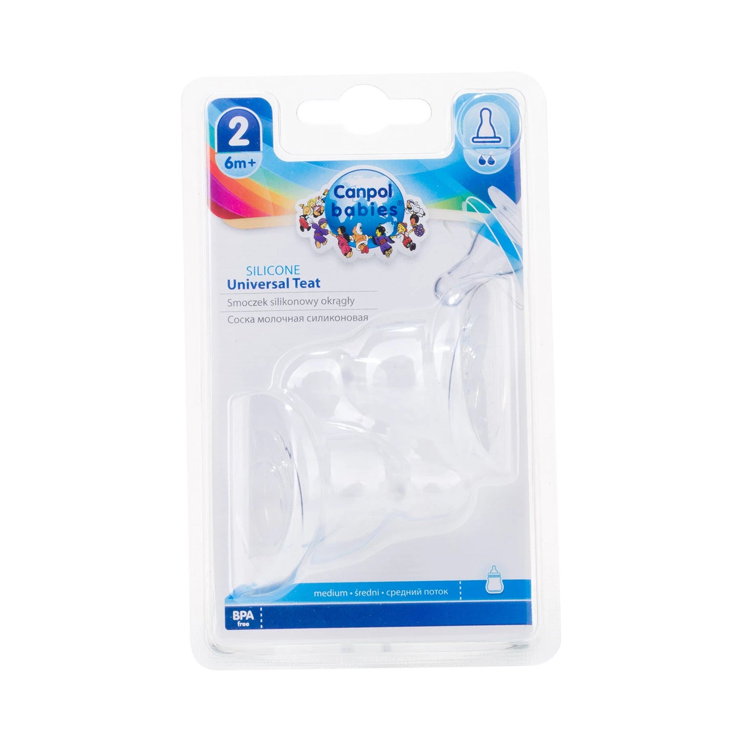 Canpol Baby 18/116 Tetina Silicon rotunda medie 2buc