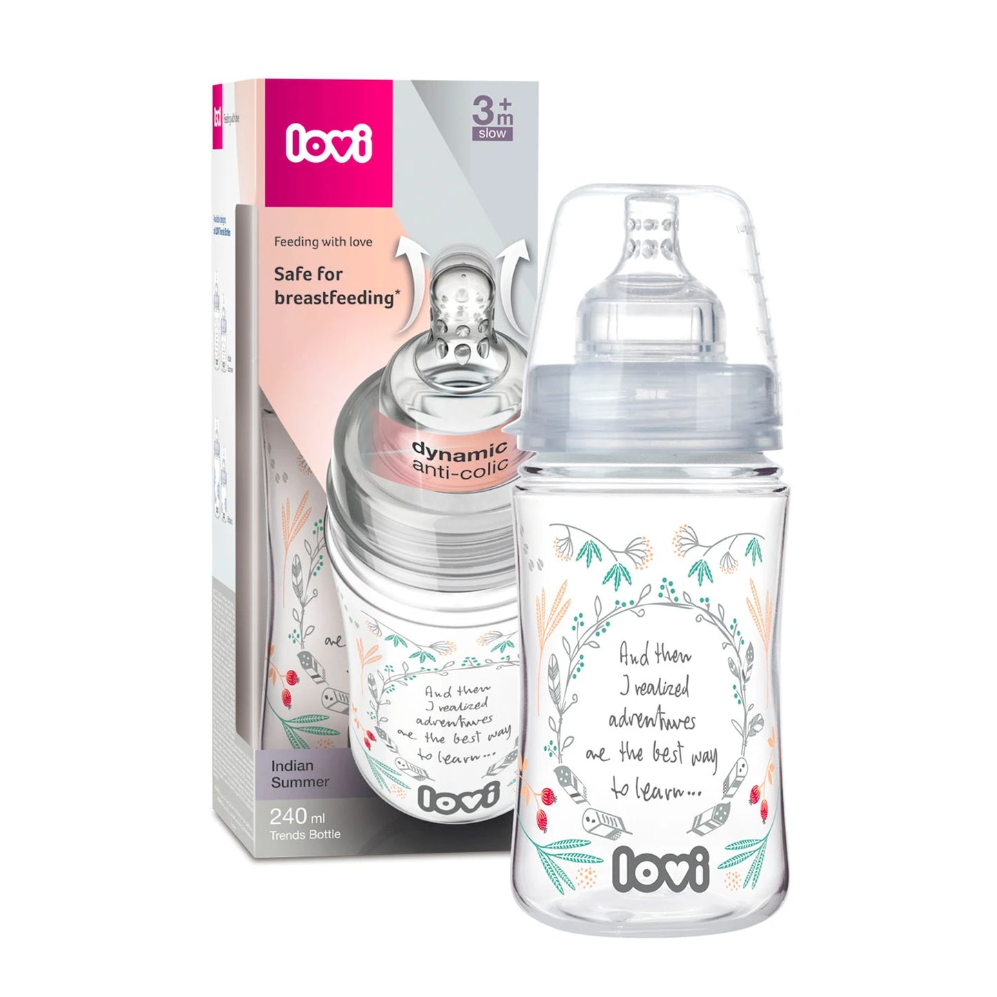 Canpol Baby  21/580 LOVI Biberon 240ml Indian summer