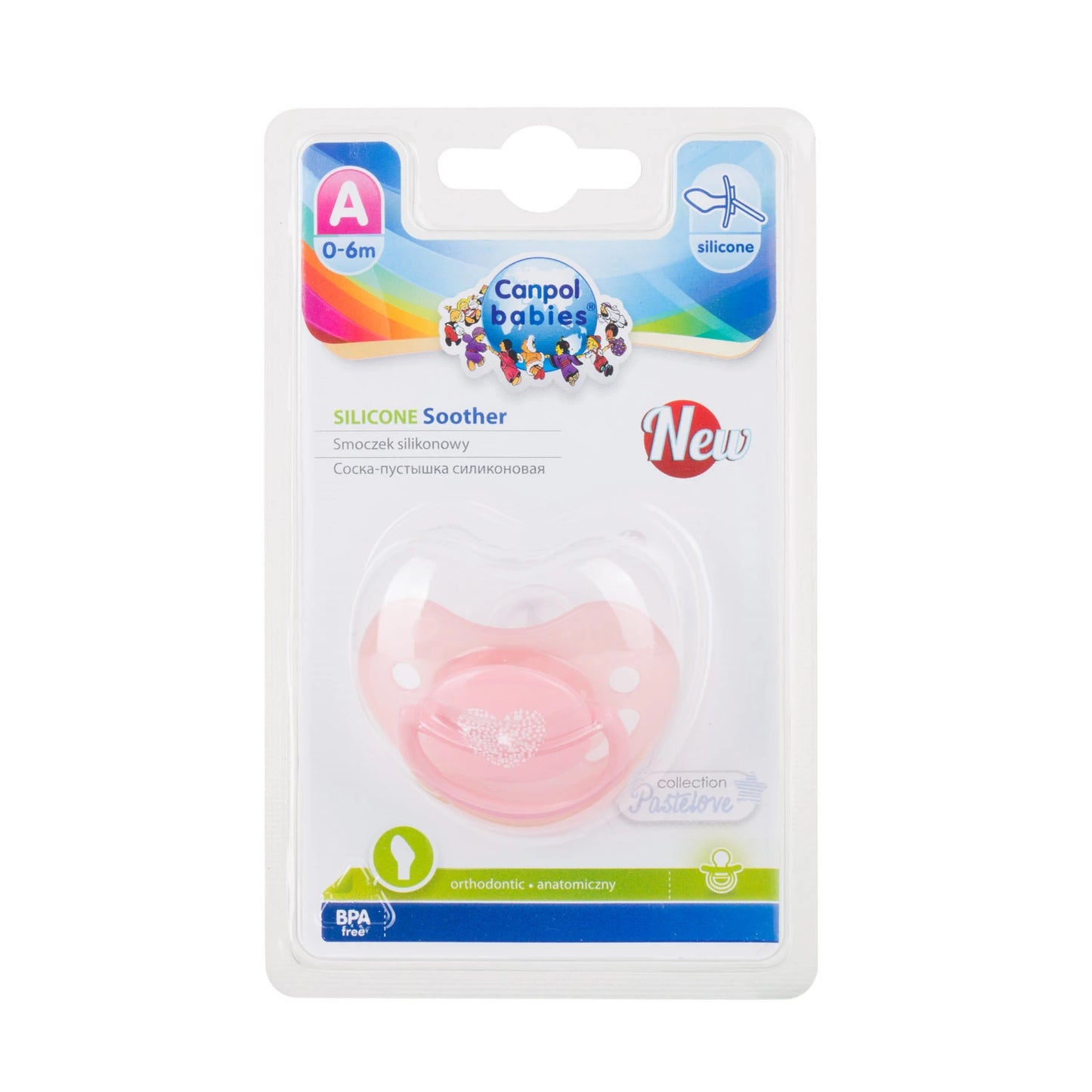 Canpol Baby 22/419 Suzeta ortodontica silicon 0-6luni Pastelove
