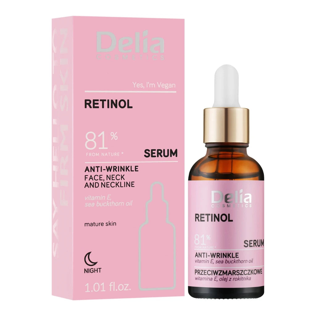 Delia Ser anti-rid pentru față, gat, decolteu cu retinol, 30ml