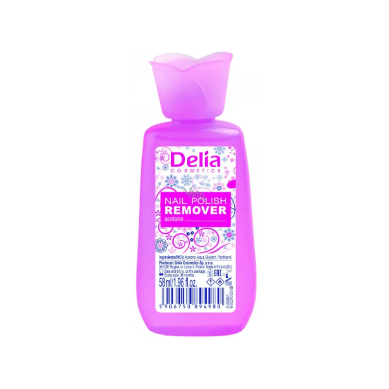 Delia Solutie de indepartare a ojei cu acetona pentru unghii, 58ml