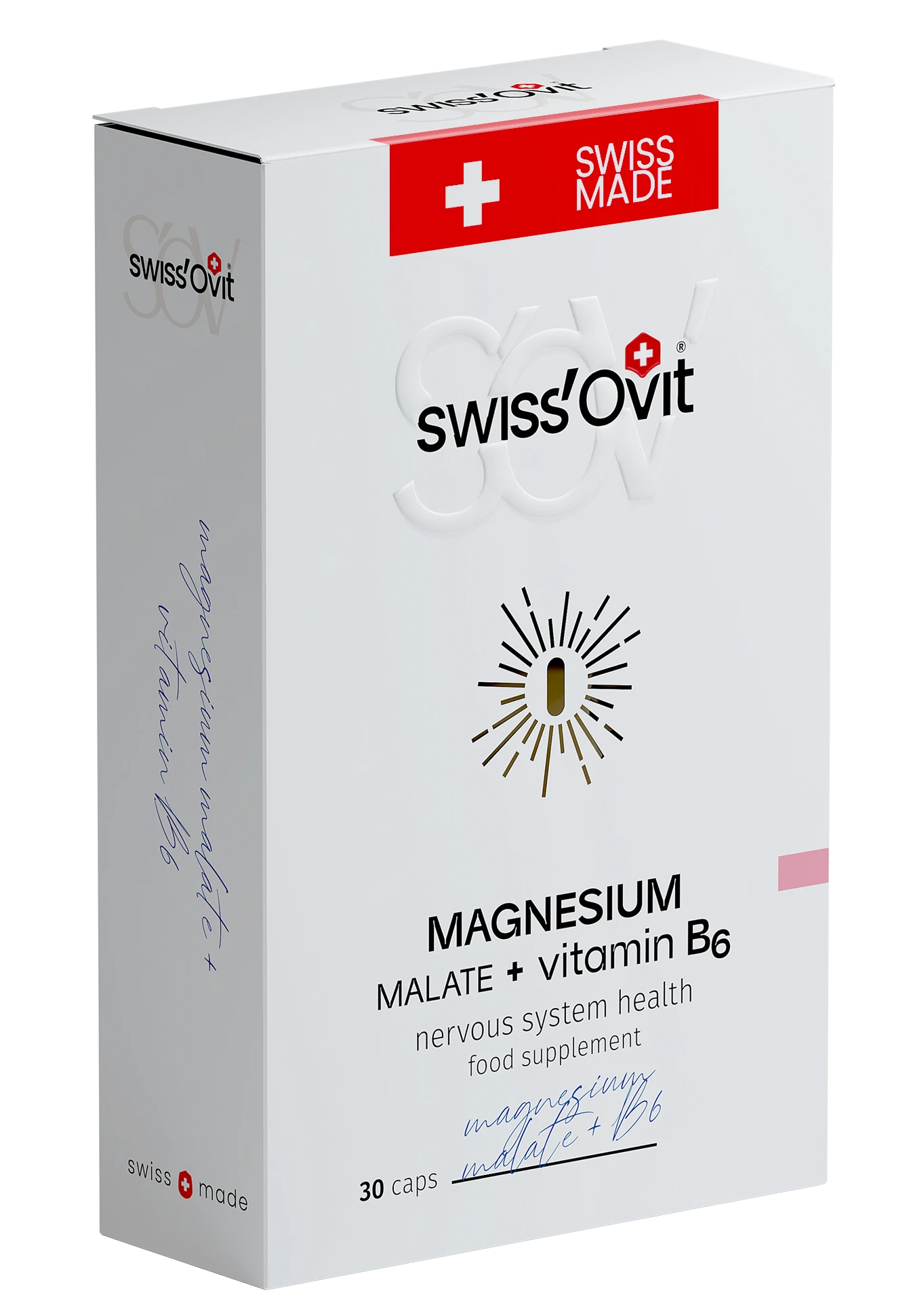 SwissOvit Magneziu Malate + Vitamina B6 caps. N30