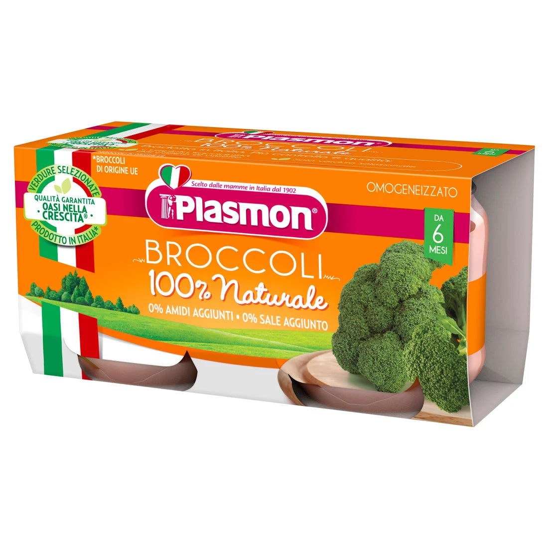 Plasmon Пюре с брокколи, +6 месяцев, 2x80 g