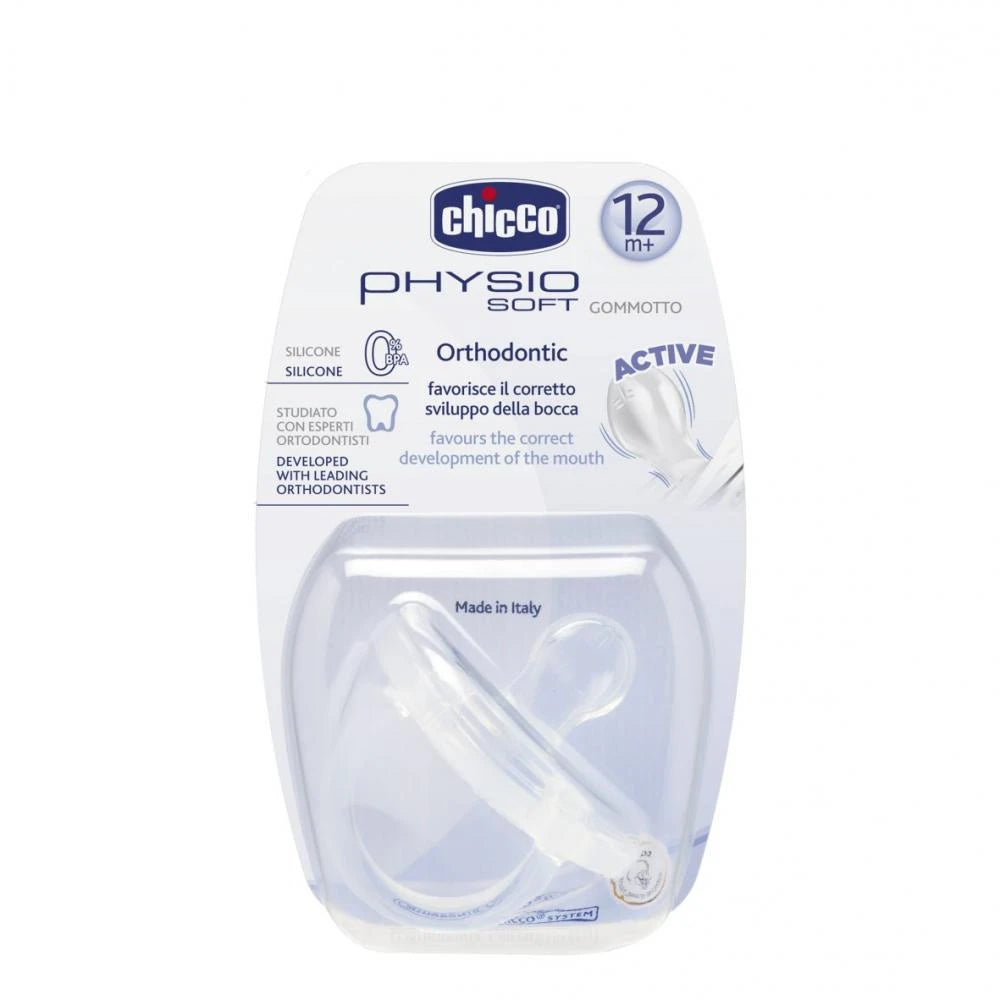 Chicco ортодонтическая силиконовая соска, 12+, 1 шт (181001)
