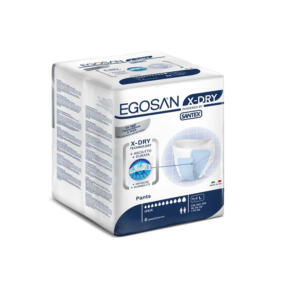Egosan chiloți X-Dry Hiper, L, >70kg, 100-150cm, 6 buc