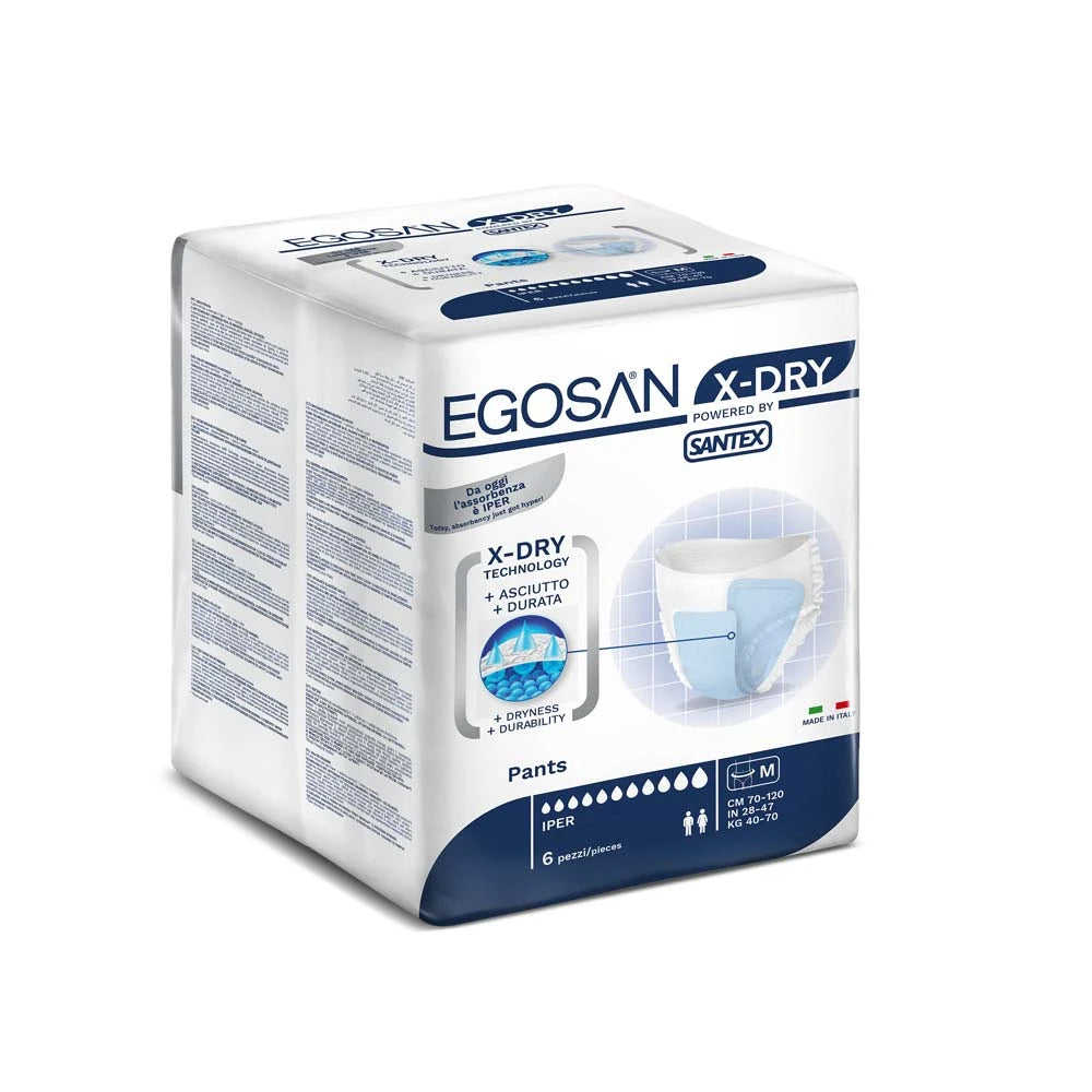 Egosan chiloți X-Dry Hiper, M, 40-70kg, 70-120cm, 6 buc