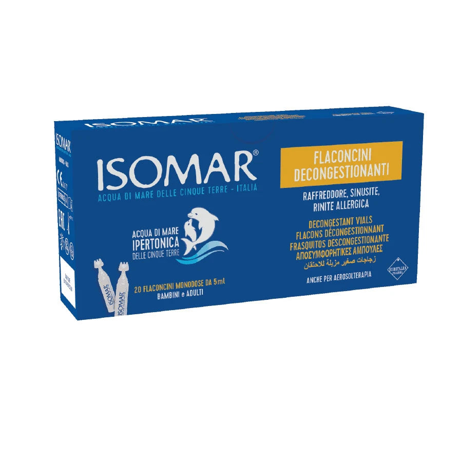 Isomar Monodoze cu apă de mare hipertonică 3% (decongestionant) 20x5ml