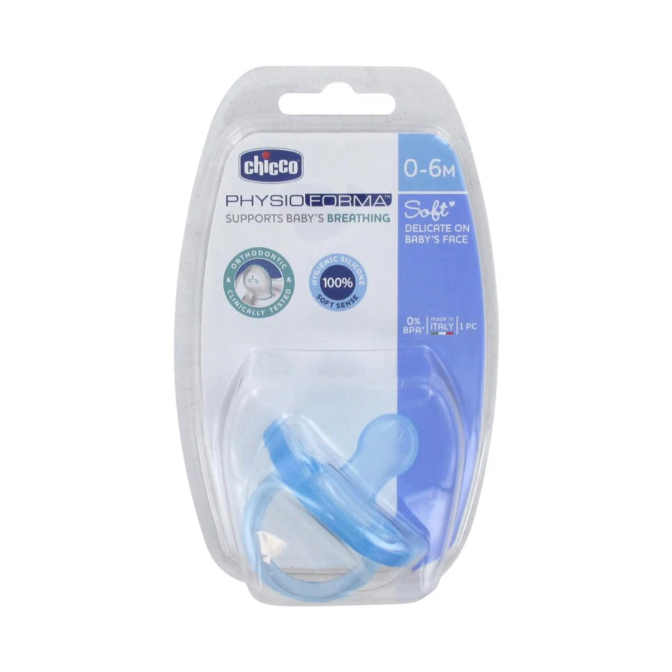 Chicco Suzeta ortodontica silicon albastra, 0+, 1 buc (27112)