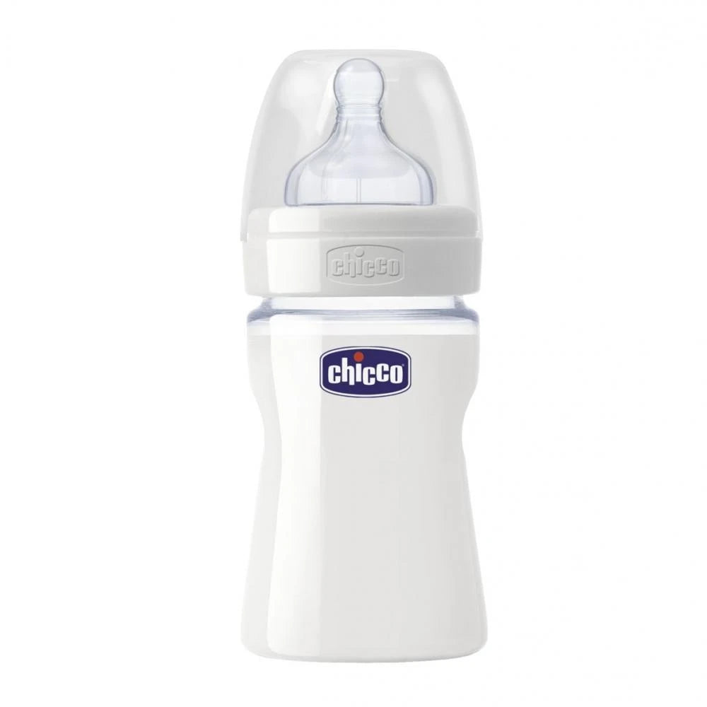 CHICCO Biberon din sticlă Nature Glass tetină din latex,0+, 150ml, 1buc (600400004/20710)