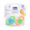 Chicco Suzetă ortodontică latex pentru fetițe, 12+, 2 buc (7292411/7482411)