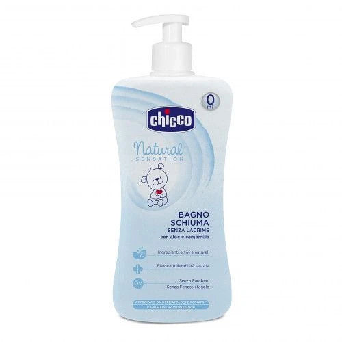 Chicco Natural Sensation Spumă de baie pentru copii fără lacrimi, 0+, 500 ml (771310)