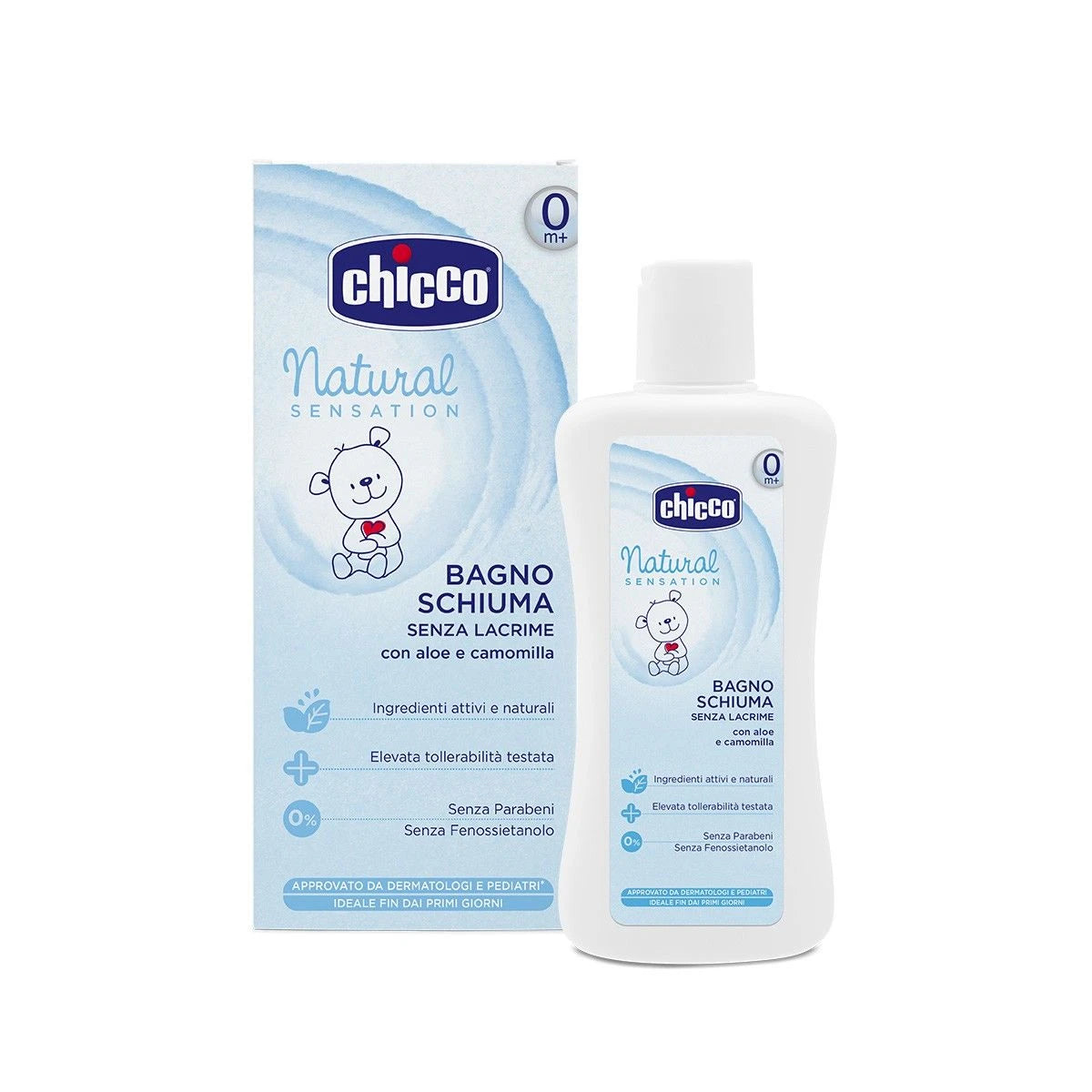 Chicco Natural Sensation șampon și spuma de baie pentru copii fără lacrimi, 0+, 200 ml (771410)