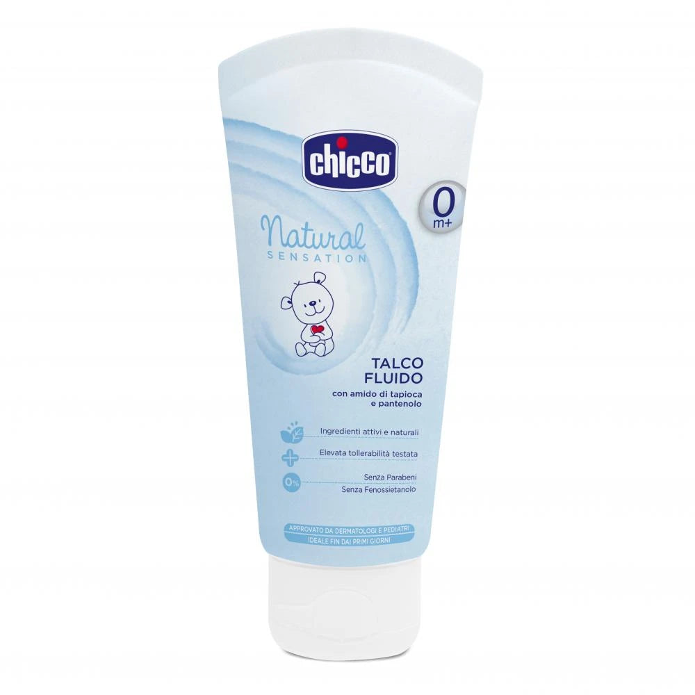 Chicco Natural Sensation Жидкий тальк с крахмалом тапиоки и пантенолом, 100 ml (746010)