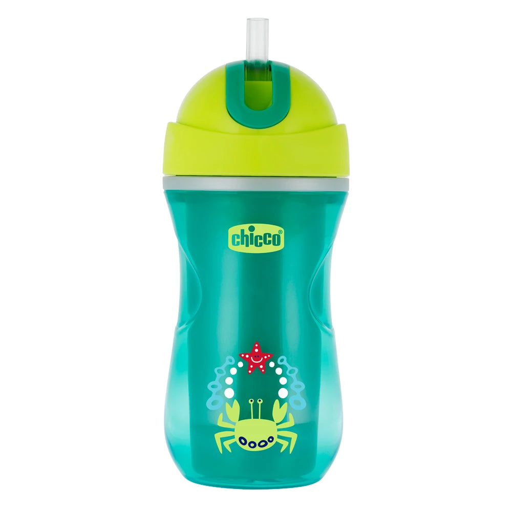 Chicco Поильник Sport Cup с трубочкой, нейтральный, 14+, 266 ml