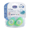 Chicco соска-пустышка Physio Air силиконовая для девочек, 0+, 2 шт. (7503011)