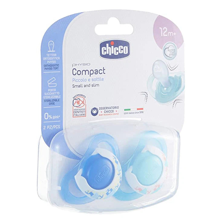 Chicco Пустышка Physio Air силиконовая для мальчиков, 16+, 2 шт (7503421)