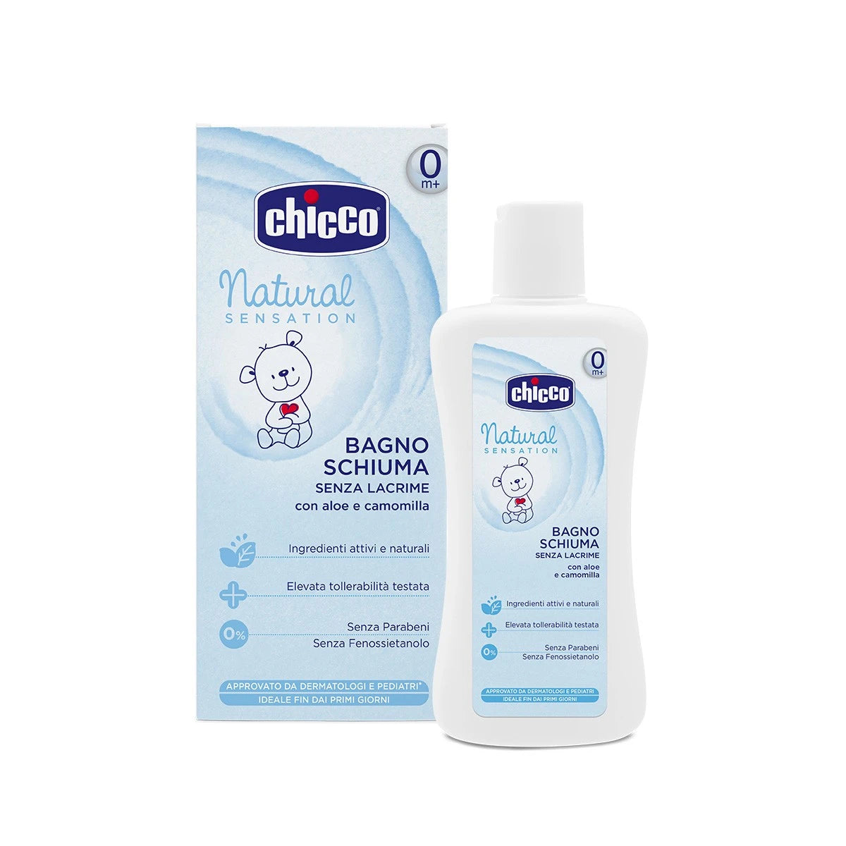 Chicco Spumă de baie pentru copii fără lacrimi, 0+, 200 ml (28361)