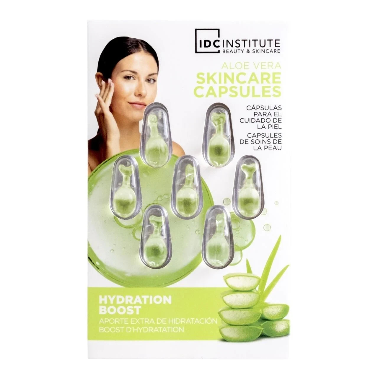 IDC Institute Natural Elements Capsule pentru față cu aloe vera, N7